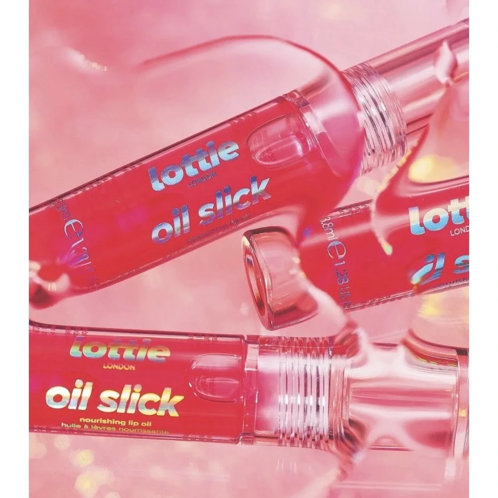 Lottie London‎ Oil Slick Lip Oil Pink Hydrating Gloss 0.28 oz New